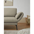 ECKSOFA  in Flachgewebe Sandfarben  175-224/255-365 cm  - Sandfarben/Schwarz, Design, Textil/Metall (175-224/255-365cm) - Dieter Knoll
