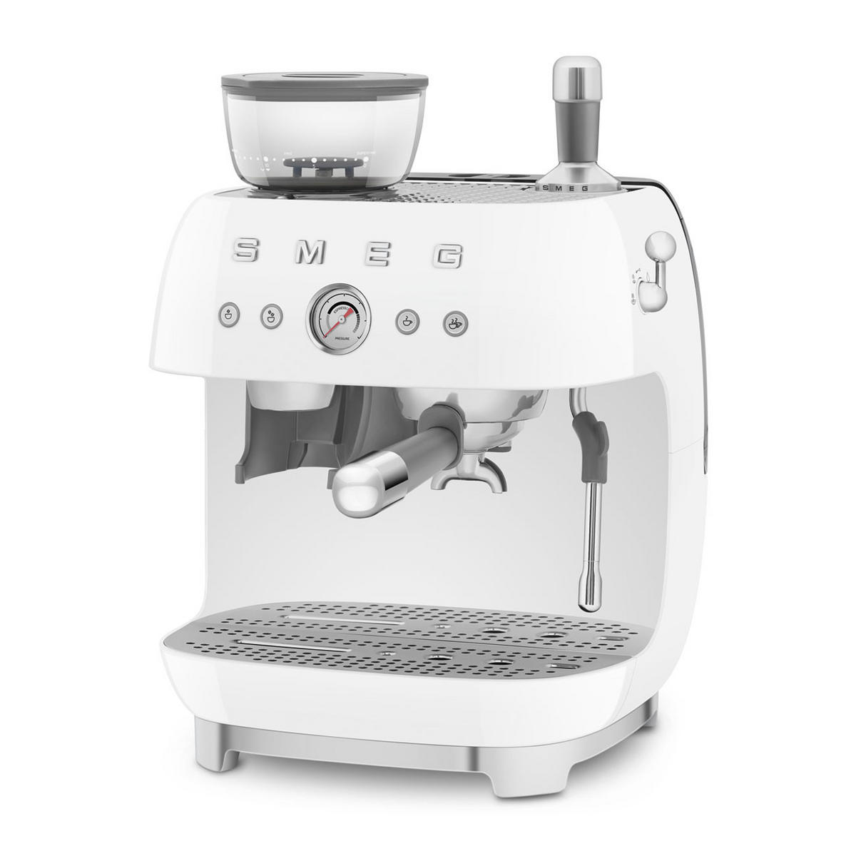 ESPRESSOMASCHINE  - Weiß Hochglanz, Basics, Kunststoff/Metall (33,4/44,3/43cm) - SMEG