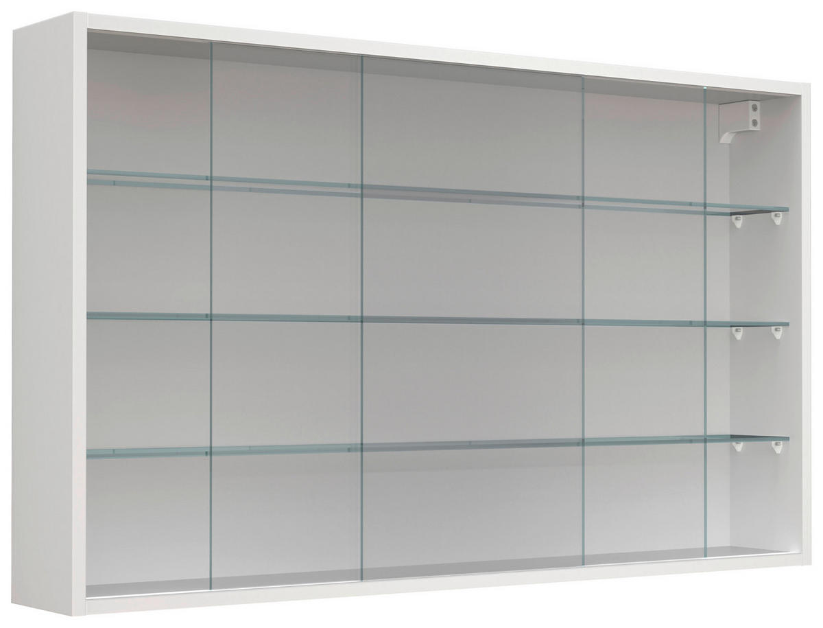 HÄNGEVITRINE in Weiss  - Weiss, Design, Glas/Holzwerkstoff (100/60/15cm) - MID.YOU