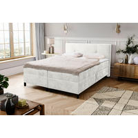 BOXBETT 180/200 cm  in Creme  - Creme/Schwarz, MODERN, Holz/Kunststoff (180/200cm) - MID.YOU