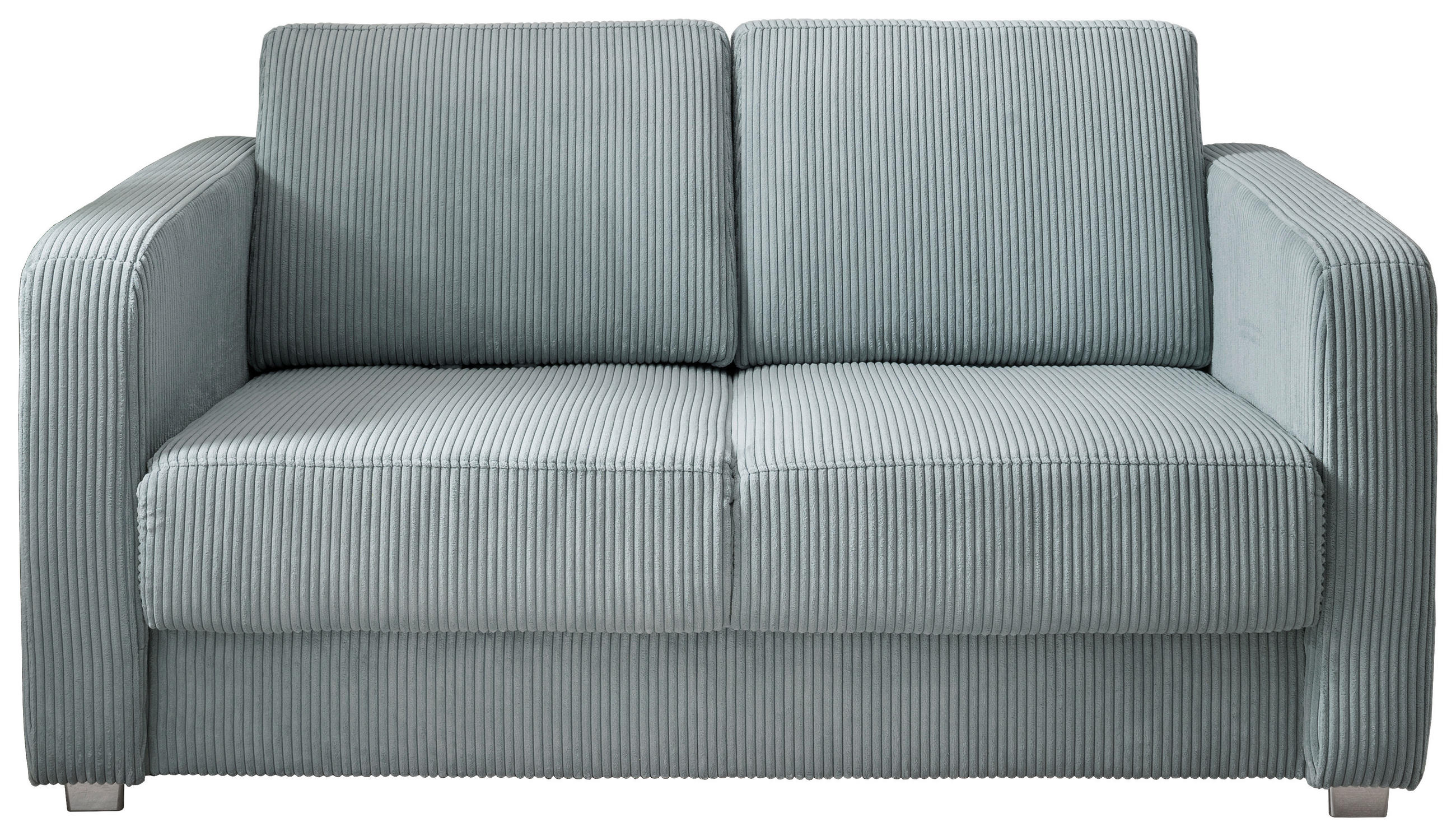 SCHLAFSOFA in Cord Hellblau  - Chromfarben/Hellblau, Basics, Kunststoff/Textil (159/88cm) - Livetastic