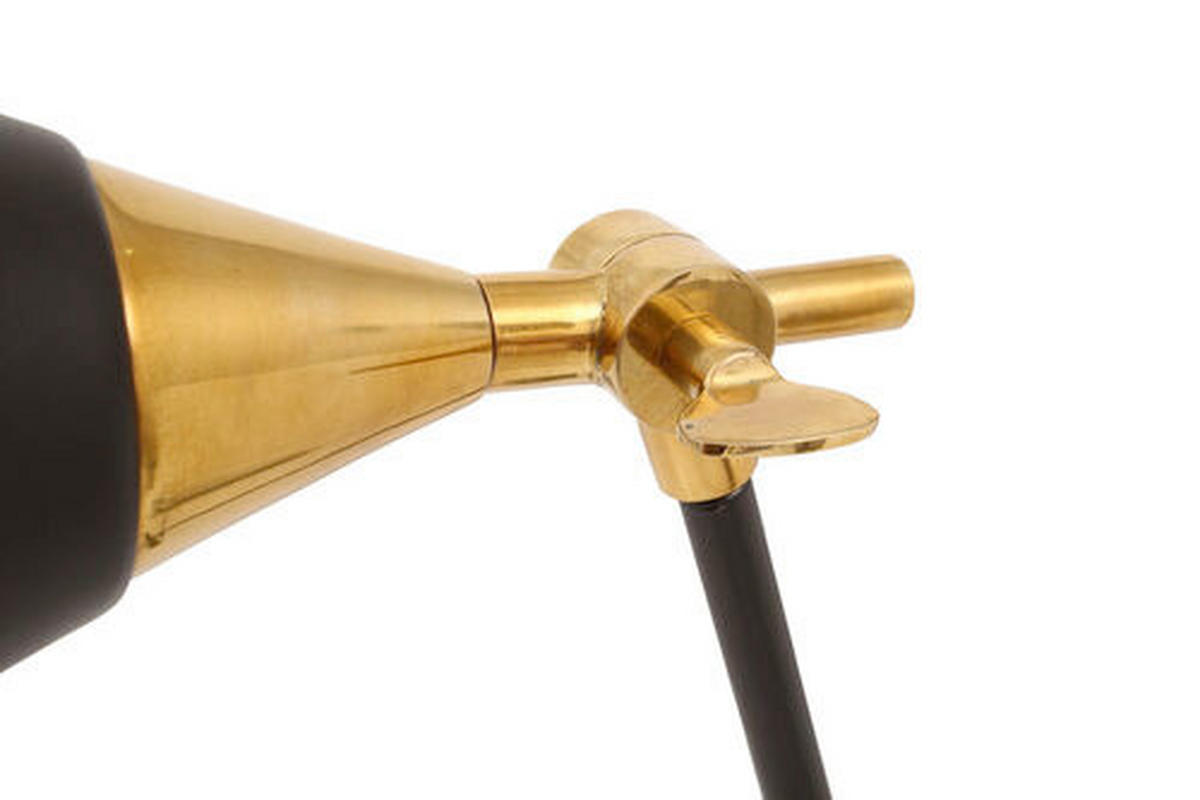 STEHLEUCHTE - Goldfarben/Schwarz, Design, Kunststoff/Stein (23/76/32cm) - Kayoom
