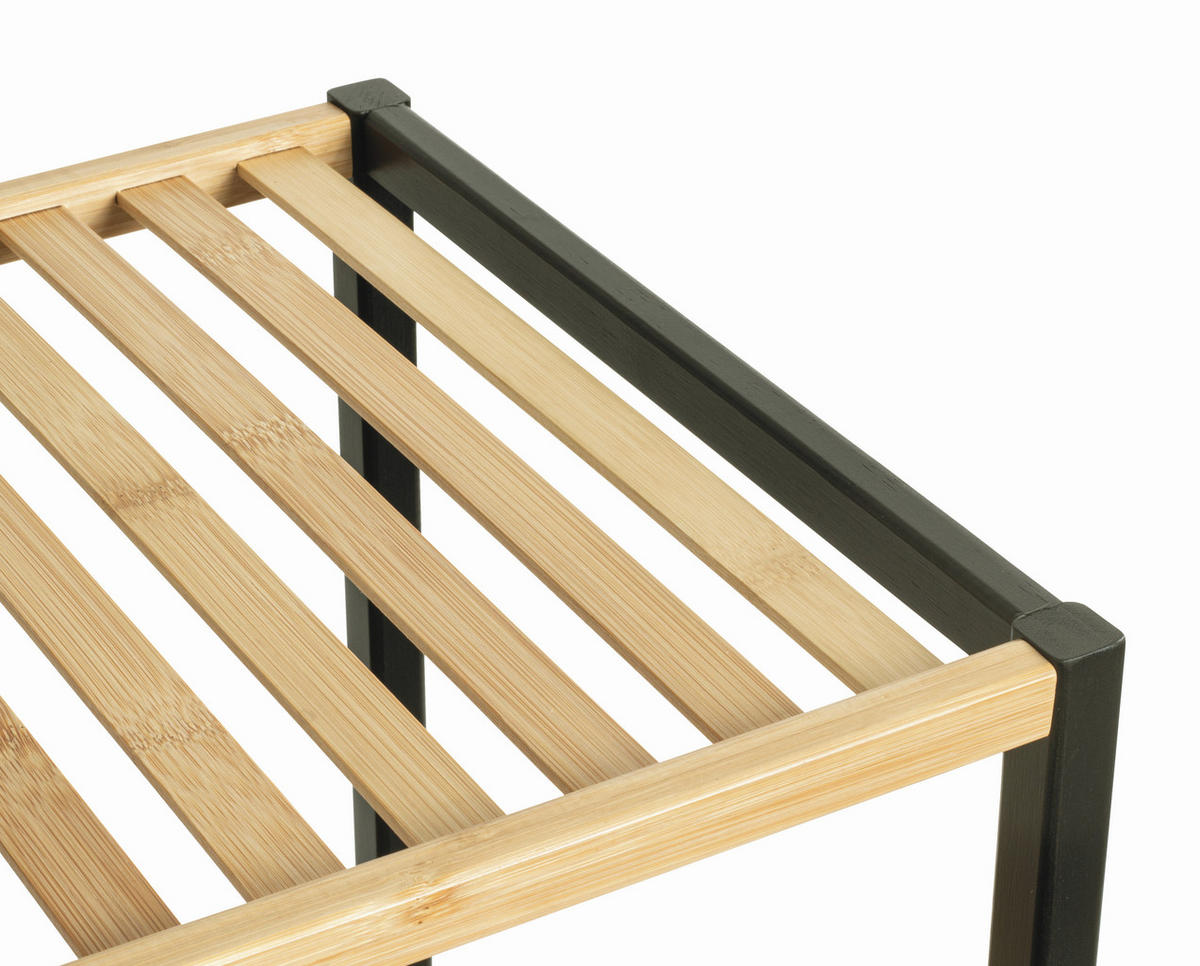 BEISTELLTISCH in Holz 35/35/47 cm  - Schwarz/Naturfarben, Design, Holz (35/35/47cm)