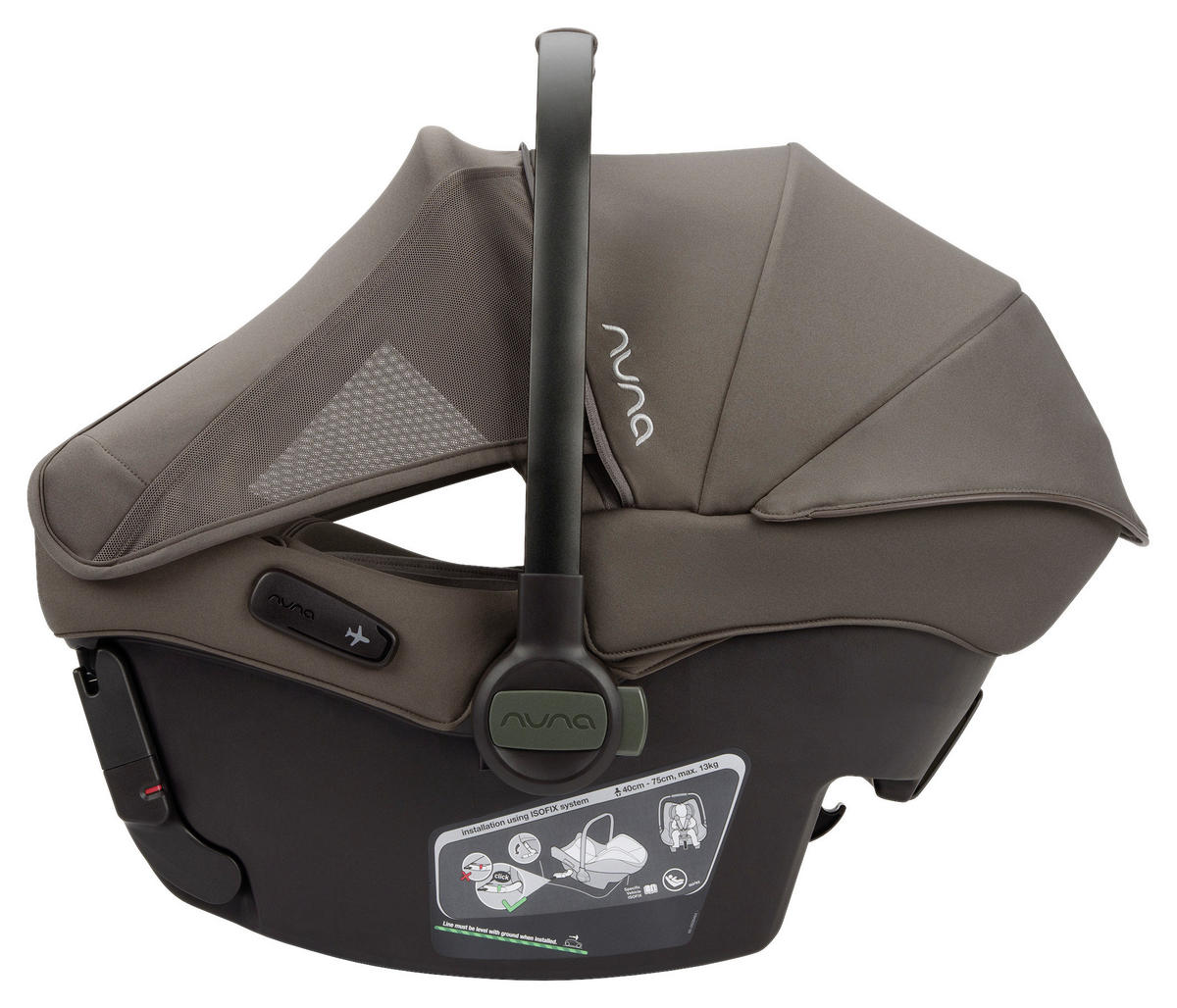BABYSCHALE Pipa Urbn  - Graubraun, Basics, Kunststoff/Textil (43,5/57/65cm) - Nuna