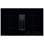 KOCHFELD-DUNSTABZUG-KOMBI DKEX8050IB  - Schwarz, Basics, Glas/Metall (80/23/51cm) - Dieter Knoll