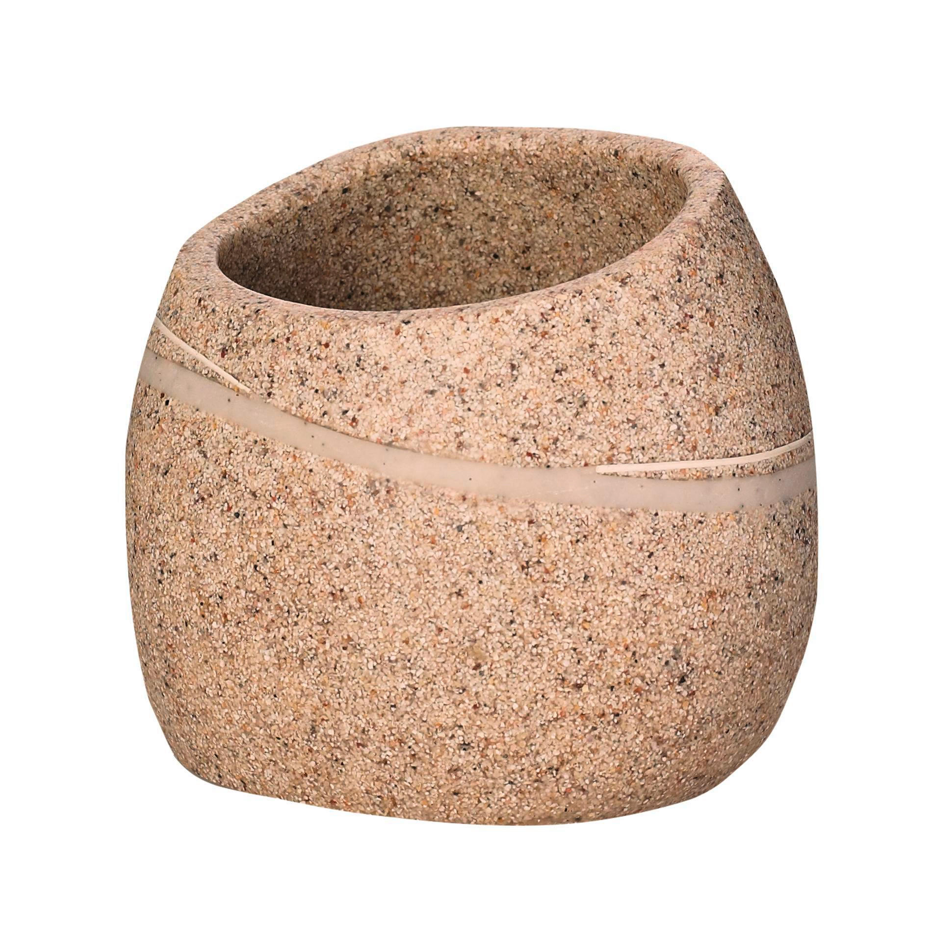 KELÍMEK NA ZUBNÍ KARTÁČEK béžová - béžová, Basics, plast (7,8/6,7/7,8cm) - Sadena