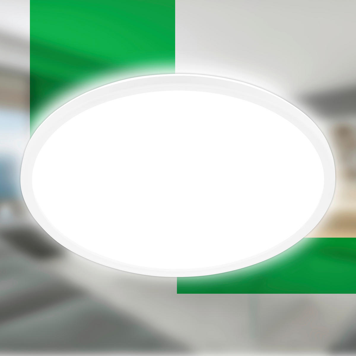 STROPNA LED-SVETILKA  Tava A /3000 lm/4000 K// - bela, Basics, umetna masa (42/3cm)