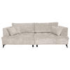 BIGSOFA Chenille Creme  - Creme/Schwarz, Design, Textil/Metall (250/90/120cm) - home24