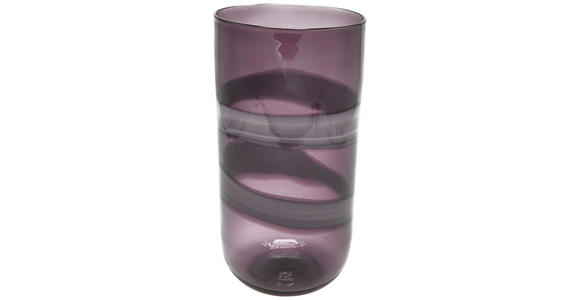 VASE 34.5 cm  - Lila/Weiß, Basics, Glas (16/34,5cm) - Ambia Home