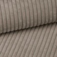 ECKSOFA inkl. Funktionen Taupe Cord  - Taupe/Schwarz, KONVENTIONELL, Kunststoff/Textil (260/200cm) - Xora