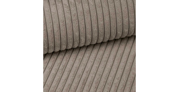 ECKSOFA inkl. Funktionen Taupe Cord  - Taupe/Schwarz, KONVENTIONELL, Kunststoff/Textil (260/200cm) - Xora
