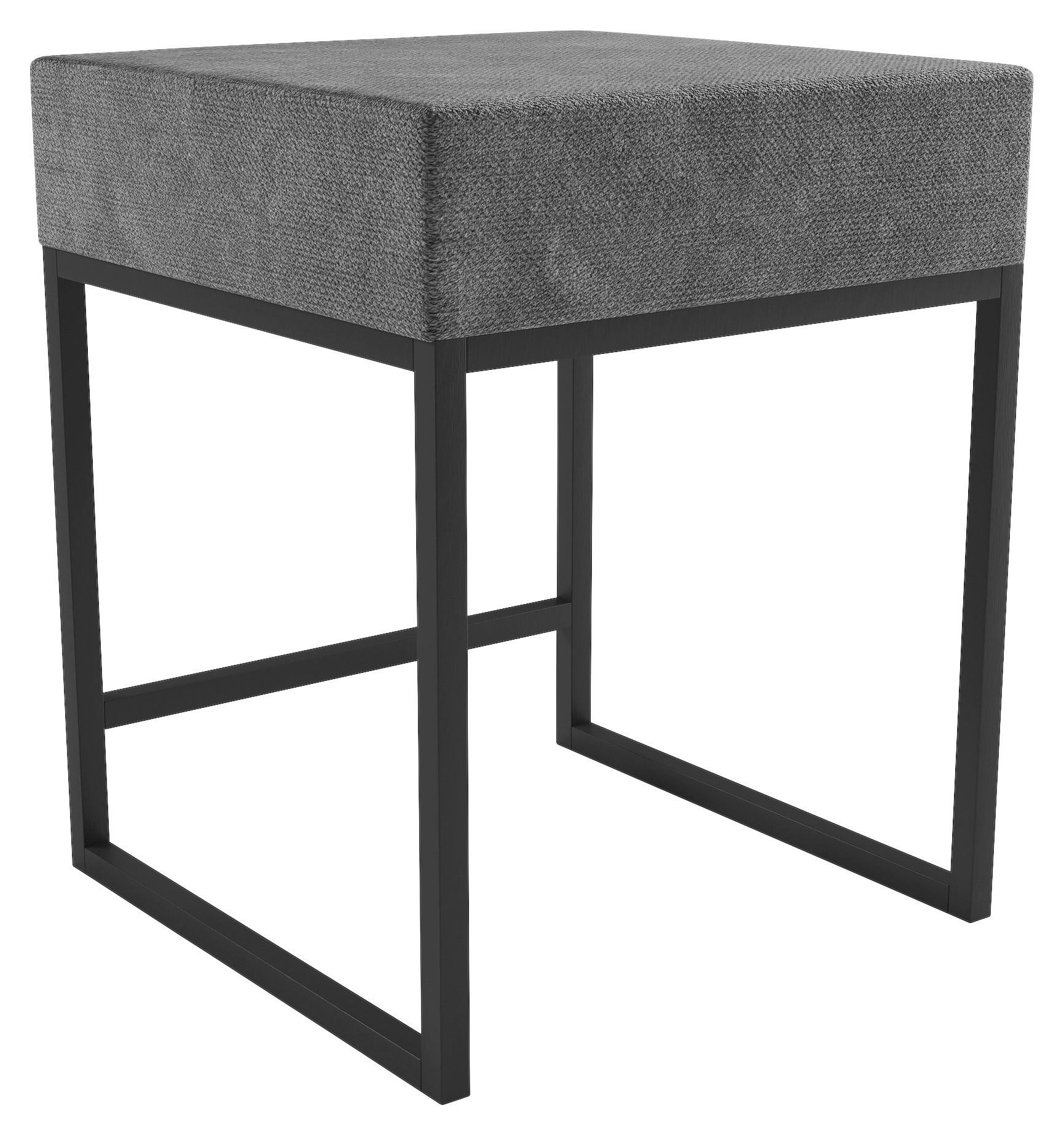 NACHTTISCH 45/55/45 cm, Grau, Schwarz,  - Schwarz/Grau, Design, Textil/Metall (45/55/45cm) - Esposa