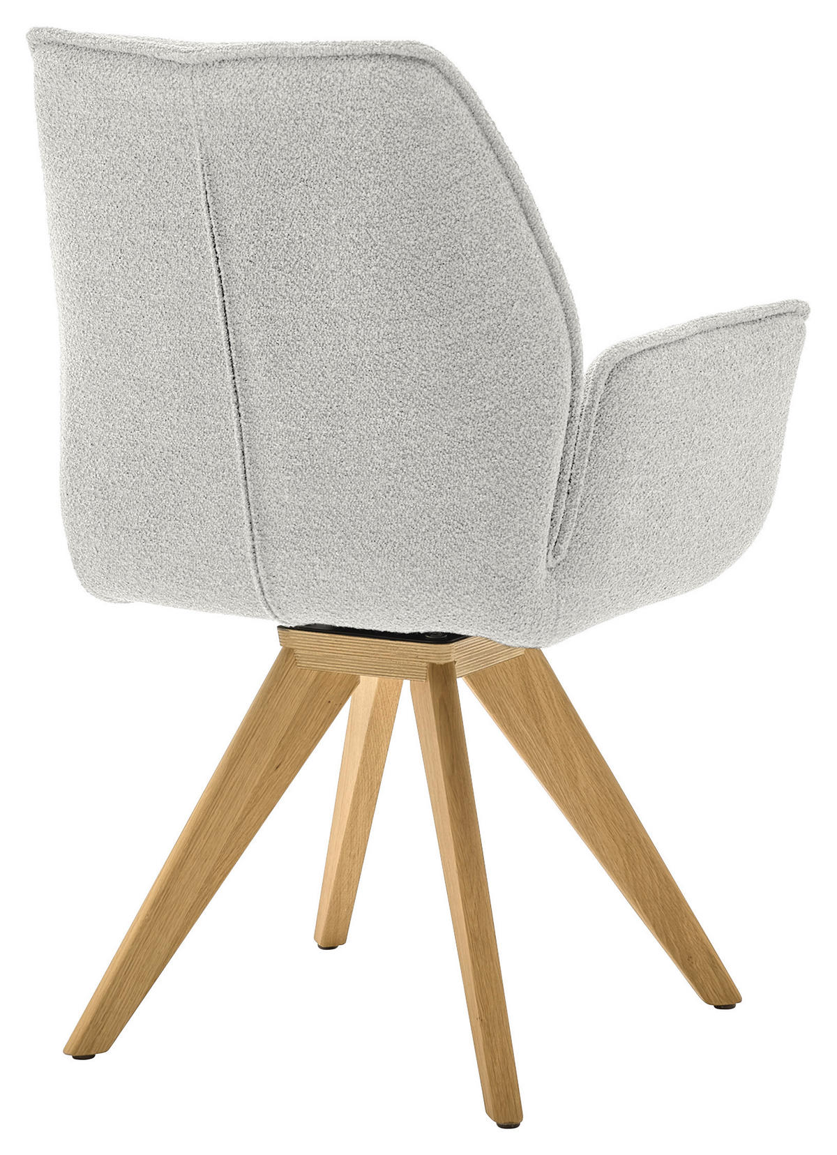 ARMLEHNSTUHL  in Bouclé  - Wildeiche/Eichefarben, Design, Holz/Textil (63/91/65cm) - Musterring