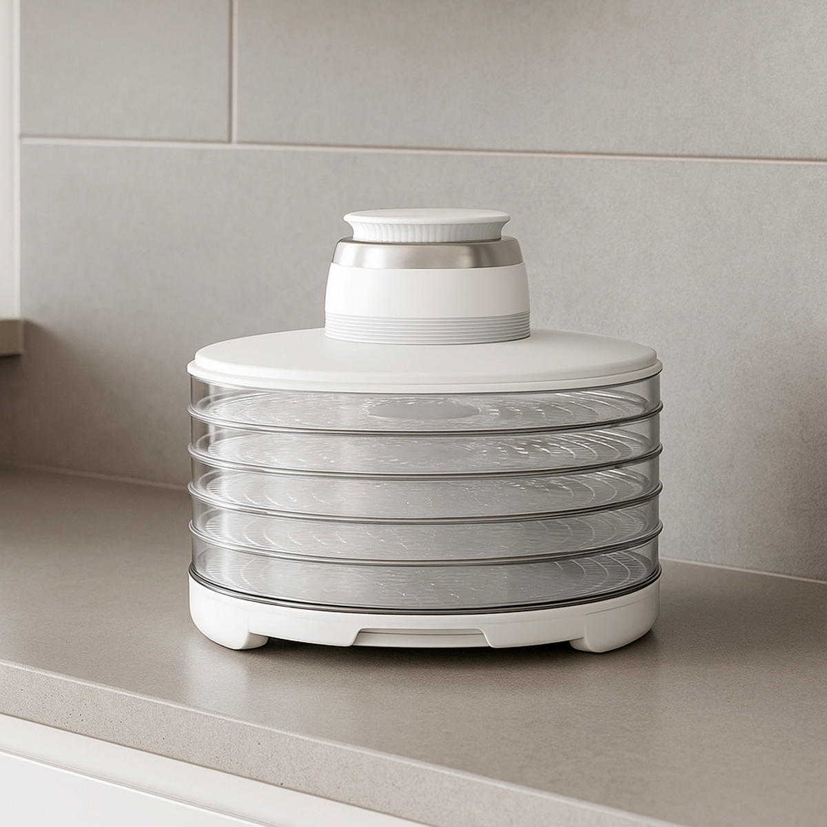 DÖRRAUTOMAT  - Edelstahlfarben/Weiß, Trend, Kunststoff (32,5/27/32,5cm)