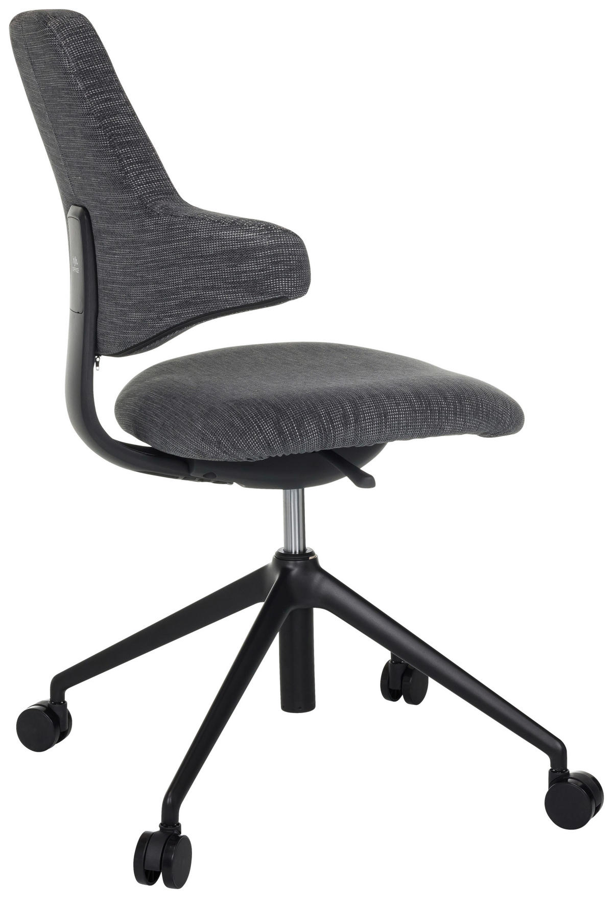 OTOČNÁ ŽIDLE, plochá tkanina, šedá - šedá/černá, Moderní, kov/textil (58/87 - 97/57cm) - MID.YOU
