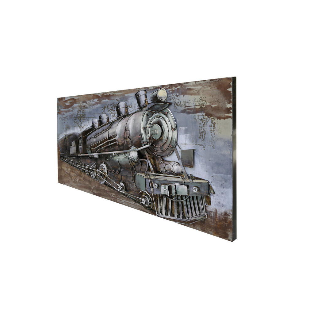 Thumbnail - Monee Metallbild, Mehrfarbig, Metall, rechteckig, 150x70 cm, 3D-Effekt, Bilder und Zubehör, Wandbilder, Metallbilder