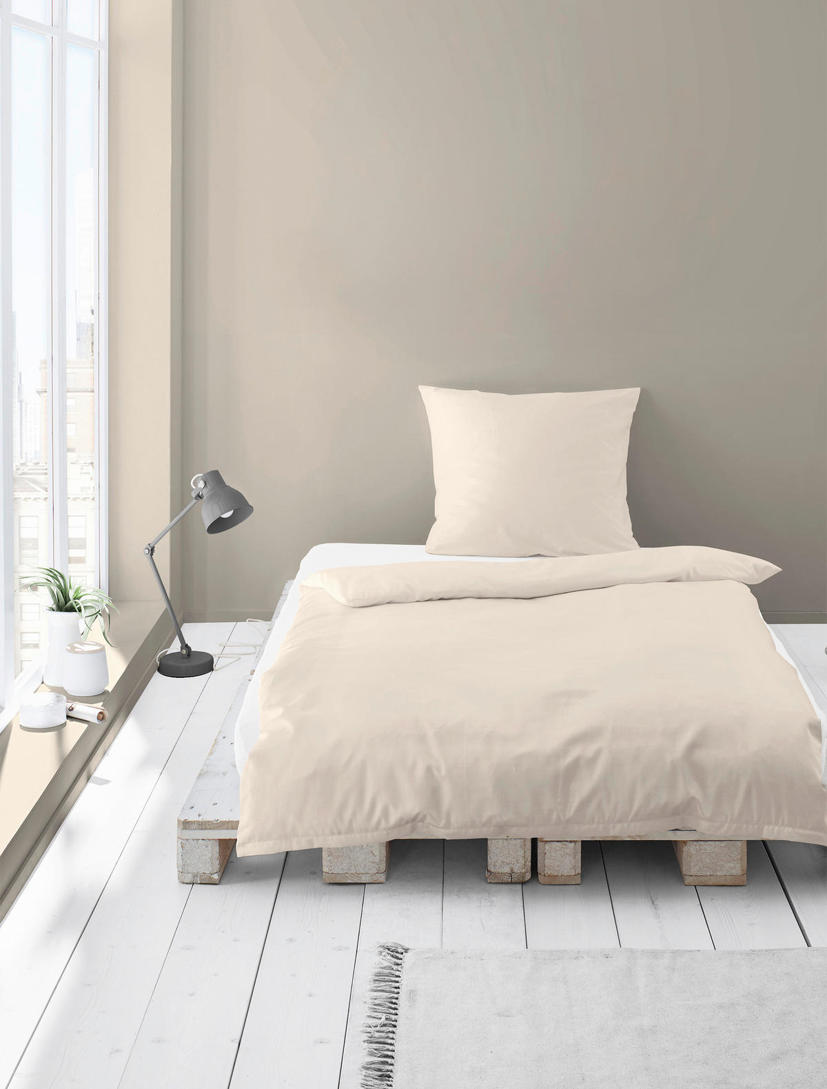 BETTWÄSCHE Biber 135/200 cm  - Creme, Basics, Textil (135/200cm) - Bierbaum