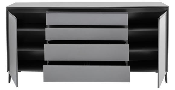 SIDEBOARD 195/93/40 cm in Grau, Dunkelgrau - Dunkelgrau/Schwarz, Design, Glas/Holzwerkstoff (195/93/40cm) - Novel