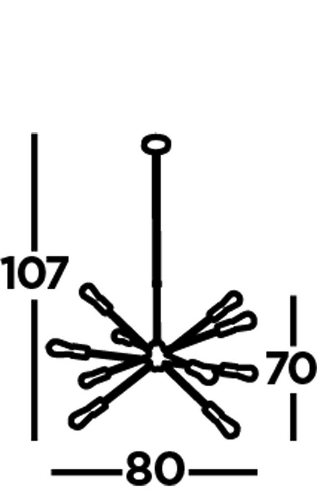 HÄNGELEUCHTE 70/35/80 cm  - Goldfarben, Design, Metall (70/35/80cm)