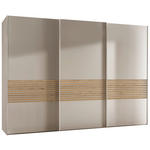 SCHWEBETÜRENSCHRANK  in Champagner, Eiche Bianco  - Eiche Bianco/Champagner, Design, Holzwerkstoff/Metall (300/217/67cm) - Novel