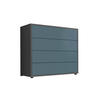 KOMMODE Mailand Typ 3  in 79/73/33 cm  - Anthrazit/Petrol, MODERN, Holzwerkstoff/Kunststoff (79/73/33cm) - MID.YOU