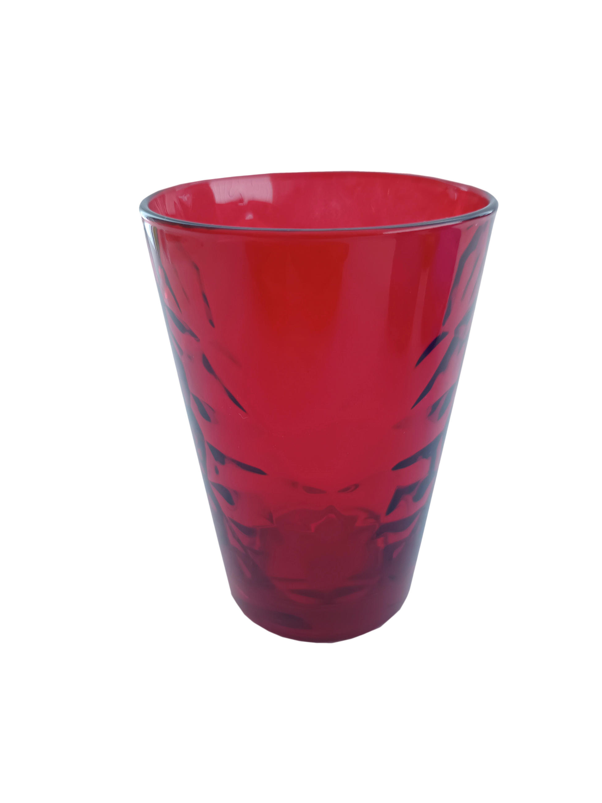 POHÁR 380 ml  - piros, Basics, üveg (0.38l)