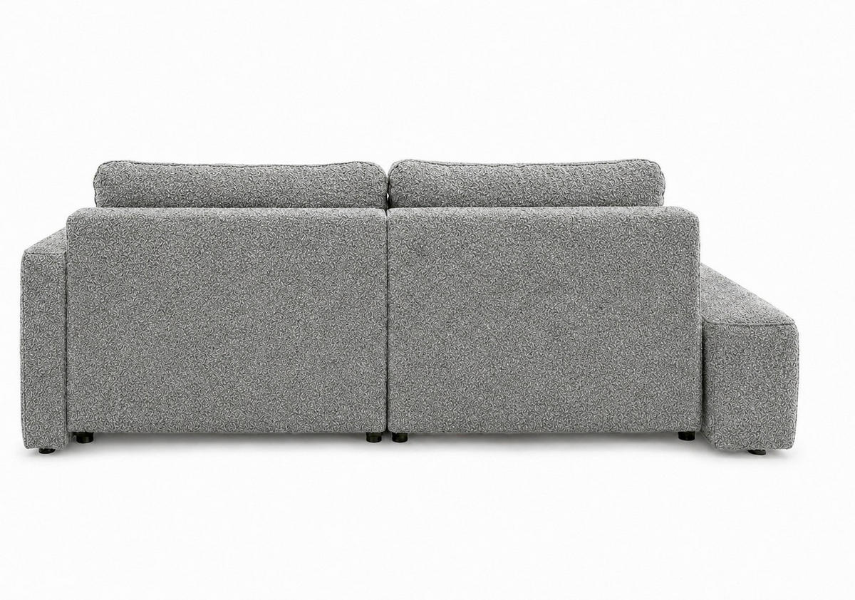 ECKSOFA FREDO Grau Bouclé  - Schwarz/Grau, Design, Kunststoff/Textil (233/150cm) - MID.YOU