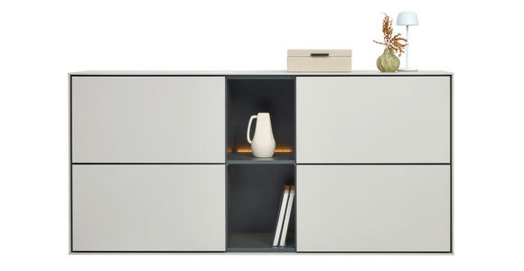 SCHUHSCHRANK VOLEO RENO  in 170/81/41 cm  - Kaschmir/Graphitfarben, Design, Holzwerkstoff (170/81/41cm) - Voleo