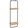 WANDREGAL  - Schwarz, Basics, Holz/Metall (24/15/80cm) - Ambia Home