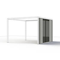 PAVILLON-VORHANGSET 300/210/0,5 cm   - Anthrazit/Silberfarben, Basics, Textil/Metall (300/210/0,5cm) - Siena Garden
