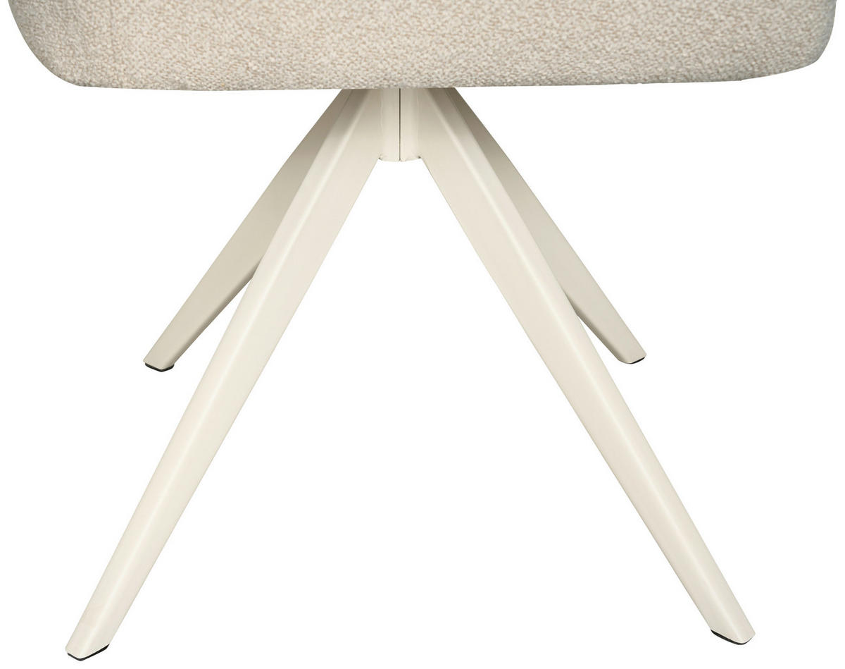 ARMLEHNSTUHL  Sitzfläche 360° drehbar, inklusive Armlehnen Webstoff  Beige  - Beige, MODERN, Textil/Metall (64/86/65,5cm) - Livetastic