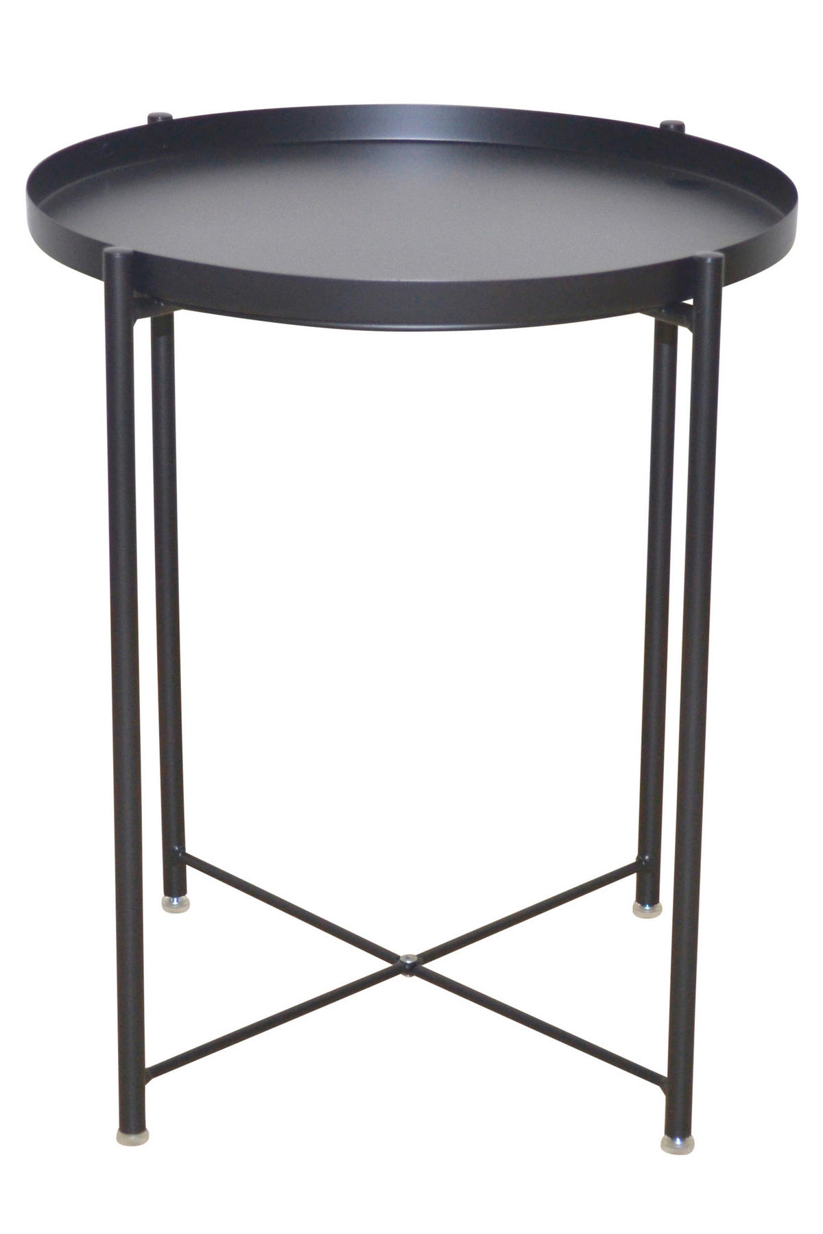 BEISTELLTISCH 47,5/47,5/53 cm Schwarz rund  - Schwarz, Design, Metall (47,5/47,5/53cm) - MID.YOU