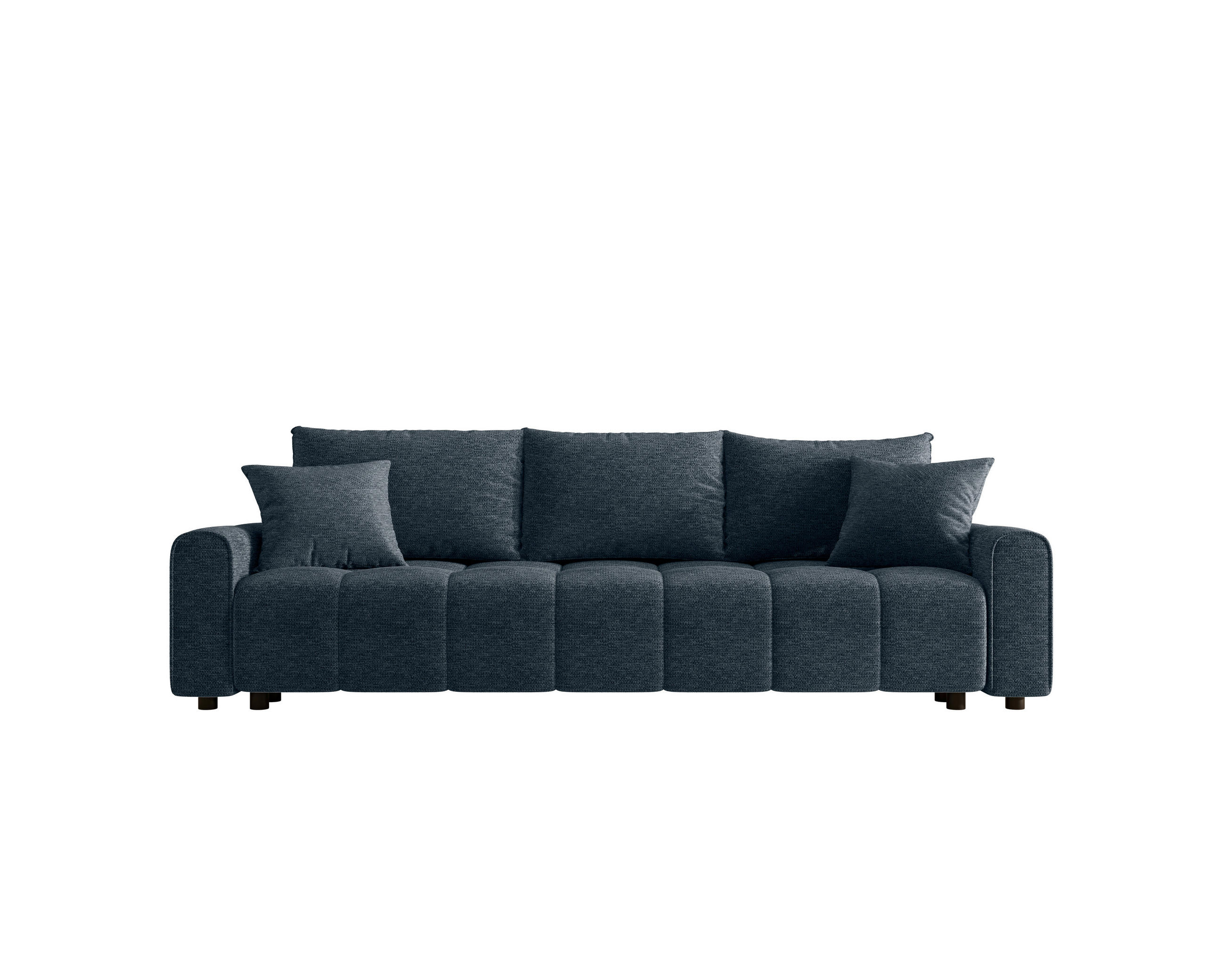 SCHLAFSOFA OLIVIER in Struktur Dunkelgrau  - Dunkelgrau/Schwarz, MODERN, Kunststoff/Textil (236/90/100cm) - MID.YOU
