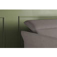 ECKSOFA Taupe Flachgewebe Rücken echt, Kopfteilverstellung, Sitztiefenverstellung  - Taupe/Schwarz, KONVENTIONELL, Textil/Metall (272/175cm) - Carryhome