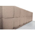 BOXSPRINGBETT 180/200 cm  in Hellbraun  - Hellbraun/Alufarben, KONVENTIONELL, Kunststoff/Textil (180/200cm) - Carryhome