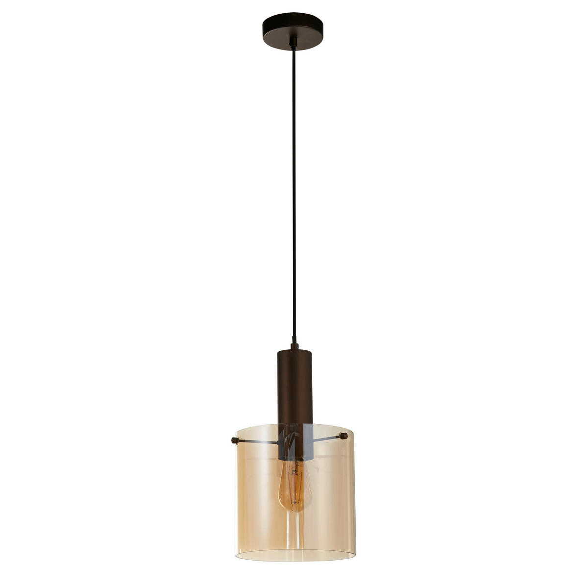 HÄNGLAMPA Sweden 20/35-120/20 cm  - bärnstensfärgad, Modern, metall/glas (20/35-120/20cm)
