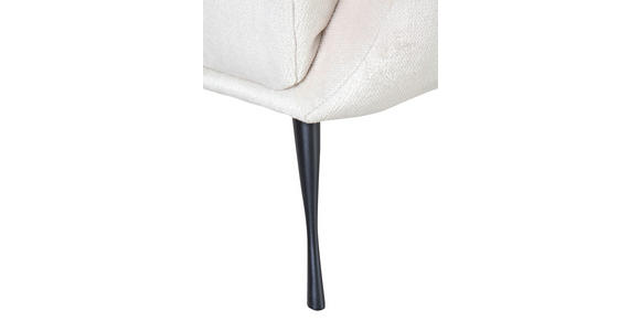 OHRENSESSEL in Flachgewebe Weiß  - Schwarz/Weiß, Trend, Textil (75/111/83cm) - Ambia Home