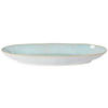 SERVIERPLATTE - Weiß Hochglanz/Hellblau, Basics, Keramik (41/14cm) - Costa Nova