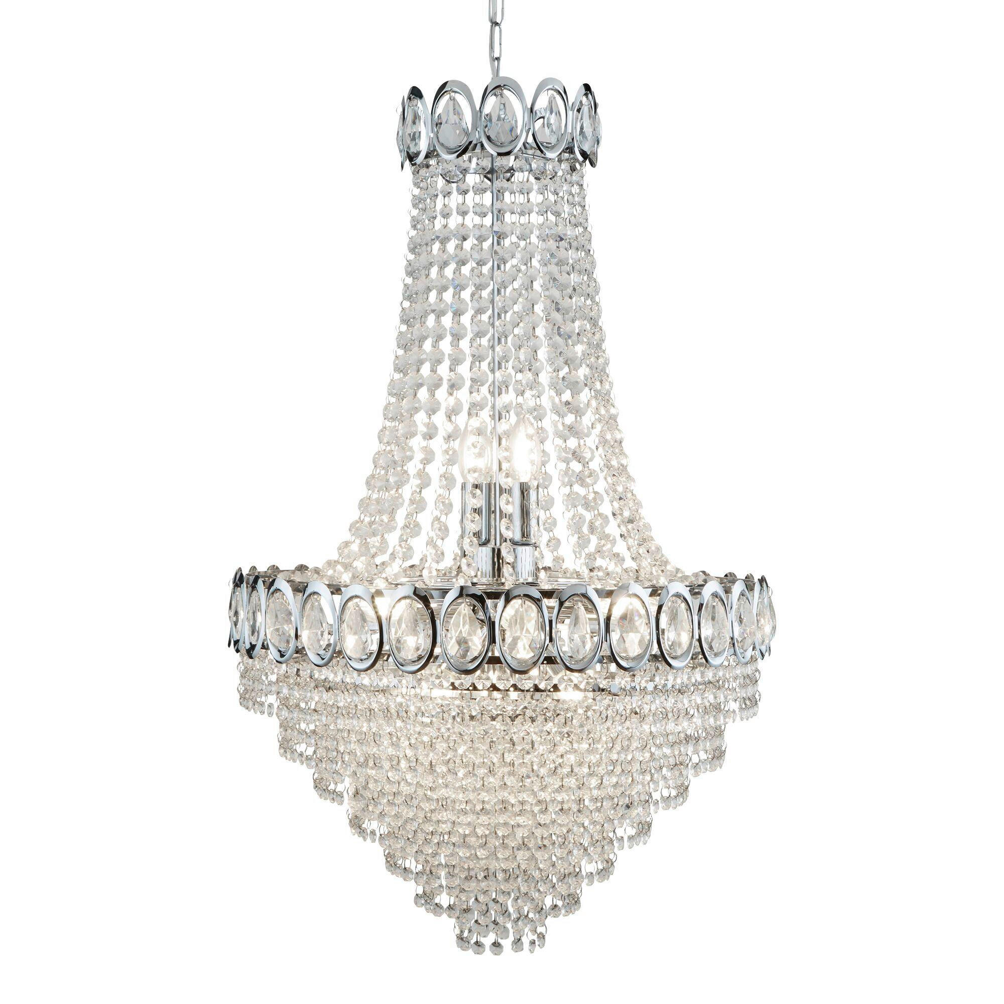 HÄNGLAMPA I KRISTALL 54/240 cm  - kromfärg, Lifestyle, metall/glas (54/240cm)