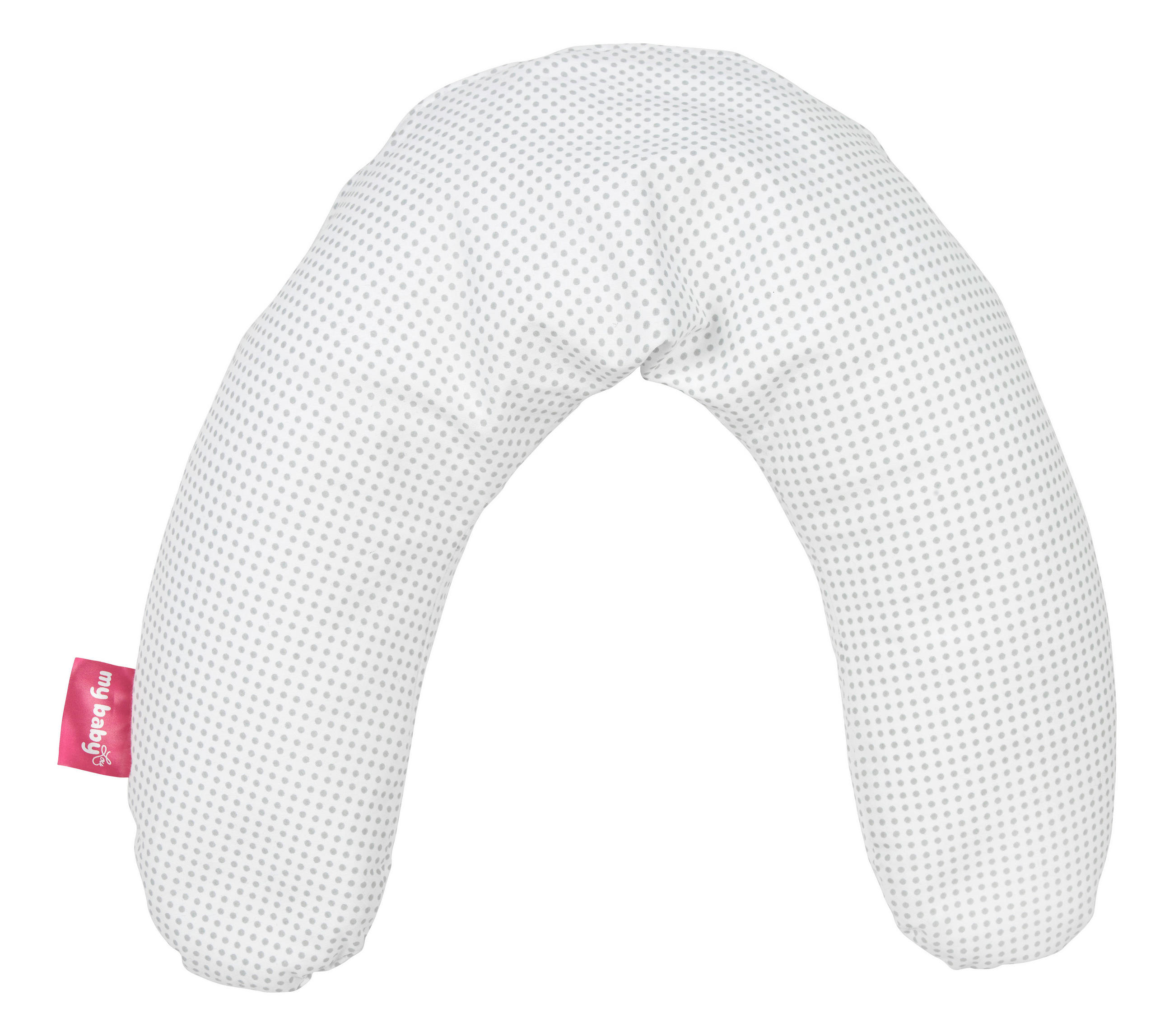 BABYNACKENKISSEN  - Weiss/Grau, Basics, Textil (102cm) - My Baby Lou