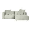 ECKSOFA in Chenille Weiss  - Weiss/Schwarz, Lifestyle, Kunststoff/Textil (240/173cm) - Stylife