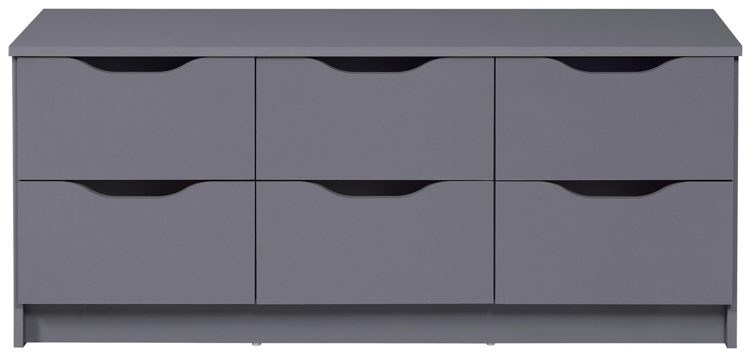 Livetastic ŠIROKÁ KOMODA, grafitová, 122/50/40 cm