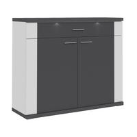 KOMMODE  in 129/107/42 cm  - Chromfarben/Graphitfarben, Design, Holzwerkstoff/Kunststoff (129/107/42cm) - Xora