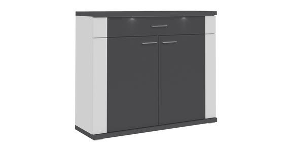 KOMMODE in 129/107/42 cm - Chromfarben/Graphitfarben, Design, Holzwerkstoff/Kunststoff (129/107/42cm) - Xora