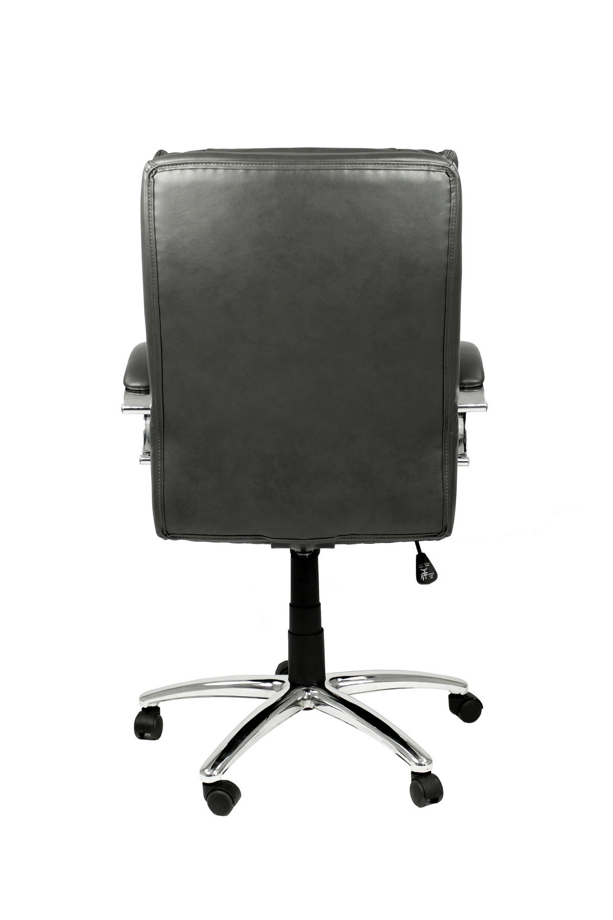 DREHSTUHL  in Lederlook Schwarz  - Schwarz/Silbereichenfarben, MODERN, Textil (64/118/72cm) - MID.YOU