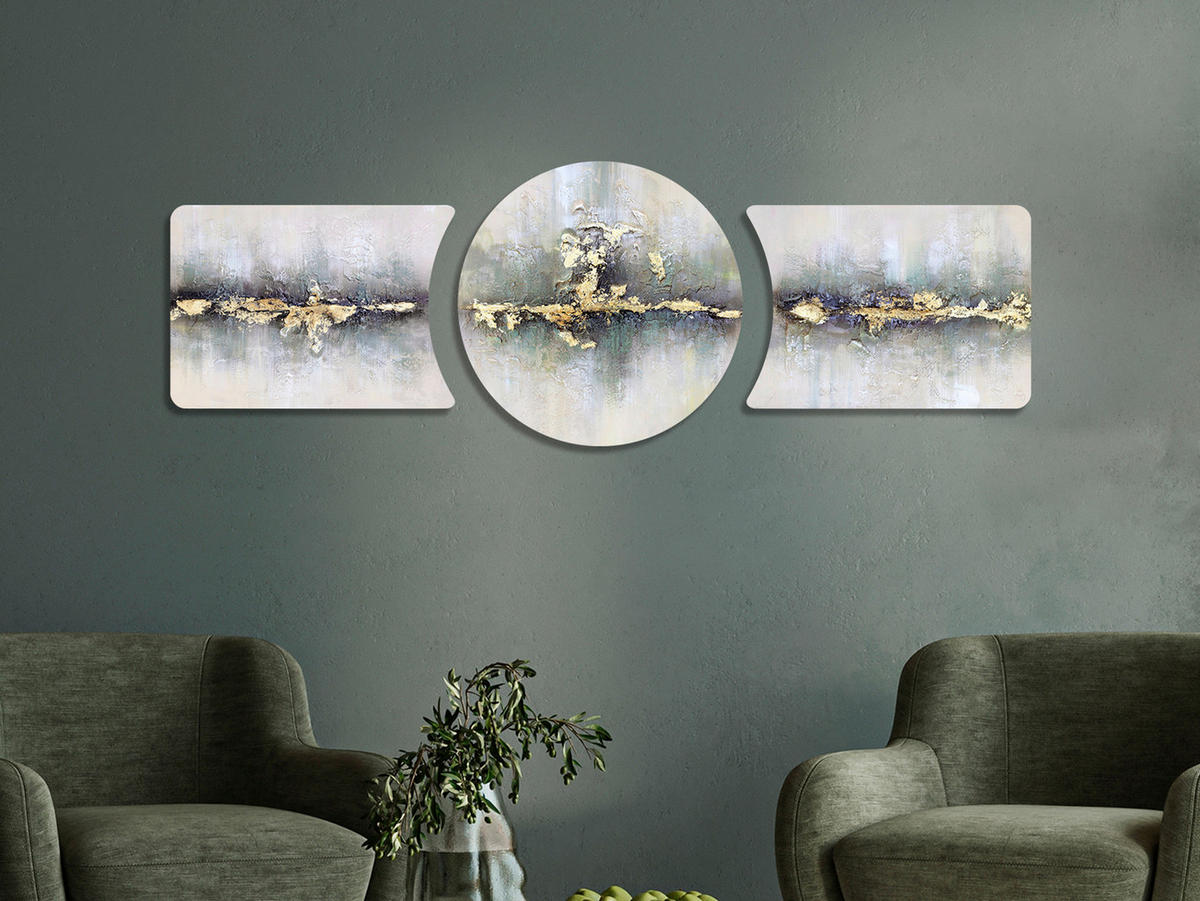 ÖLGEMÄLDE Abstraktes  - Multicolor, Design, Holzwerkstoff - Monee