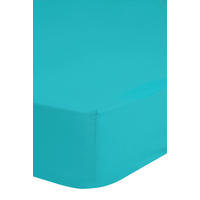 SPANNBETTTUCH Good Morning Jersey uni Jersey 160-180/200 cm  - Türkis, Basics, Textil (160-180/200cm) - MID.YOU