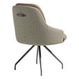 ARMLEHNSTUHL  Beinauswahl, Sitzfläche 360° drehbar, Stoff-/Lederauswahl Velours  Sandfarben, Graugrün  - Sandfarben/Schwarz, Design, Textil/Metall (60/86/66cm) - Dieter Knoll