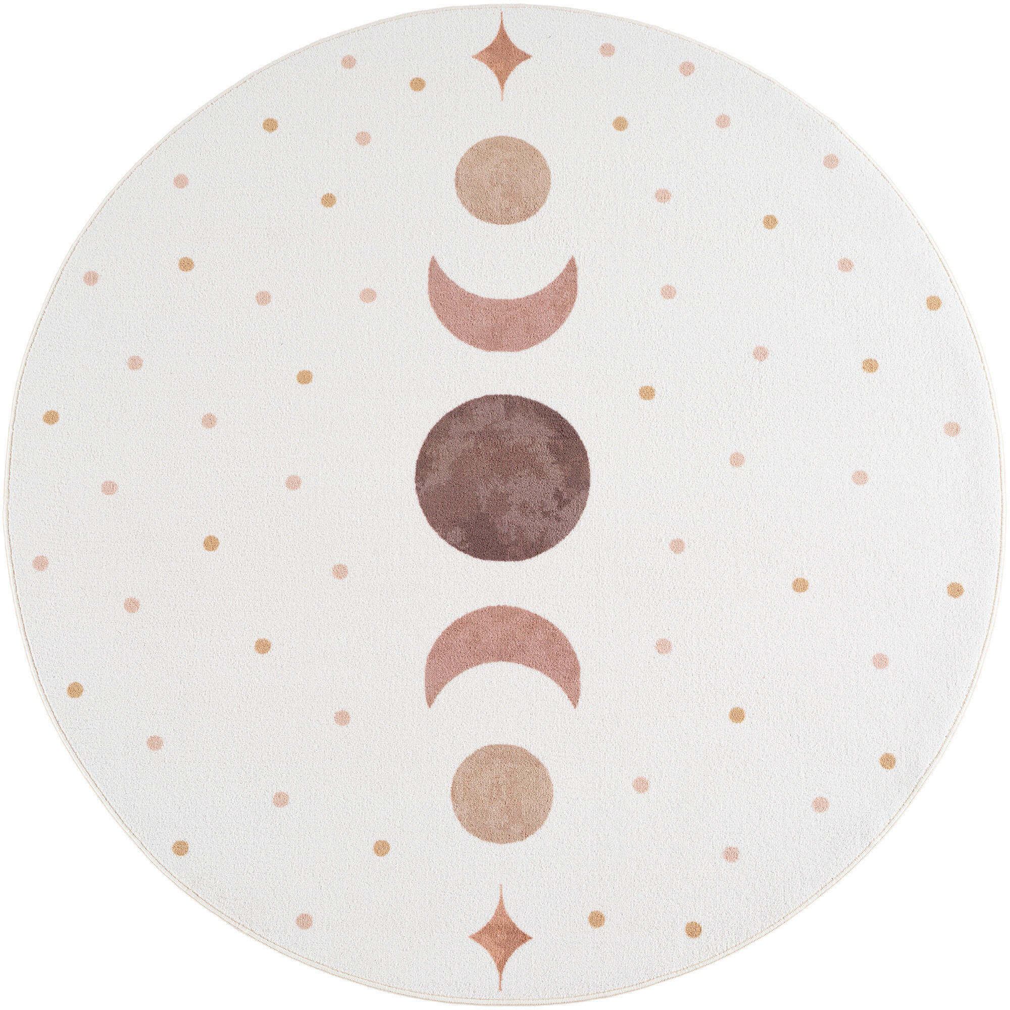 KINDERTEPPICH  Wohnzimmer 120 cm COCO Creme rund  - Creme, Trend, Kunststoff/Textil (120cm) - Ayyildiz 