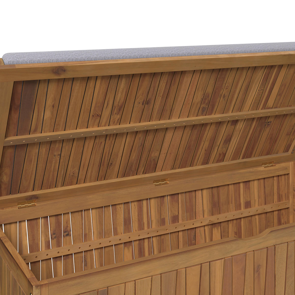 KISSENBOX 140/60/50 cm  - Grau/Akaziefarben, MODERN, Holz/Textil (140/60/50cm) - Ambia Garden